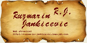 Ruzmarin Jankićević vizit kartica